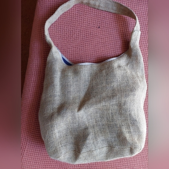 Vintage "Original by Fifie" Burlap Sack Hobo Tote Bag - Picture 2 of 12